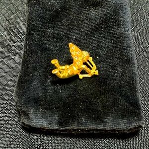 Gold Cherub Pin with Diamond Accents